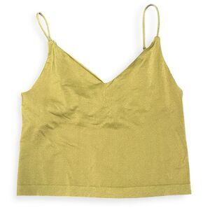 BY ANTHROPOLOGIE Women’s Yellow Green Renna Seamless V-Neck Cami Top Size S/M